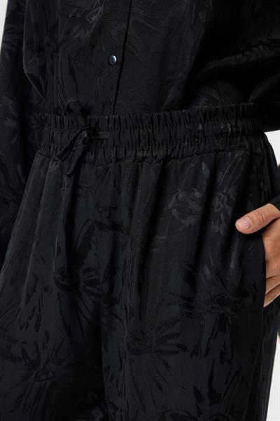 Desenli Saten Pantolon