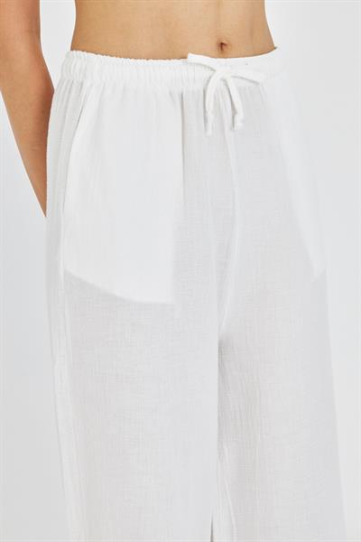 Lastikli Müslin Pantolon