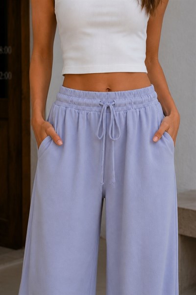 Beli Lastikli Bol Paça Pantolon