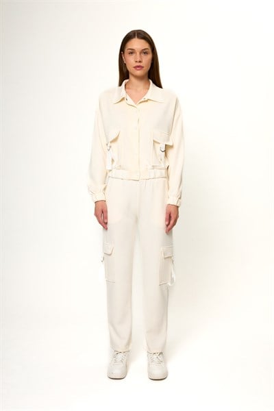 Cepli Çıtçıtlı Modal Ceket