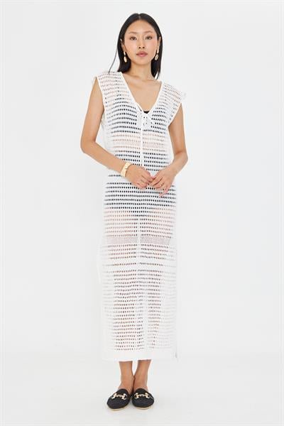 V Yaka Ajurlu Elbise