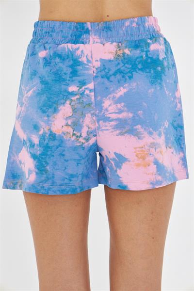 Desenli Lastikli Şort