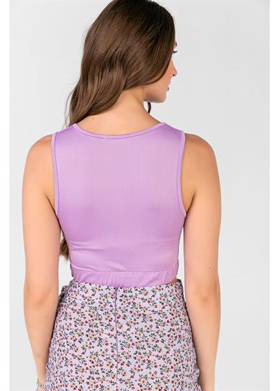 Alttan Lastikli Bisiklet Yaka Crop