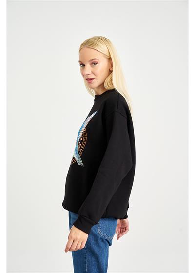 Anka Kuşlu Varak Sweatshirt