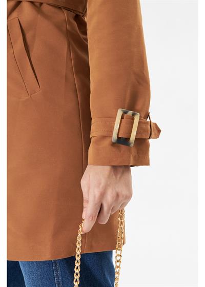 Apoletli Kruvaze Trençkot 