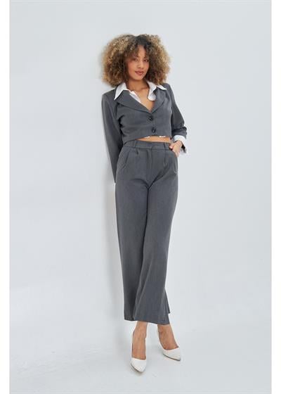 Arka Kemeri Lastikli Palazzo Pantolon 