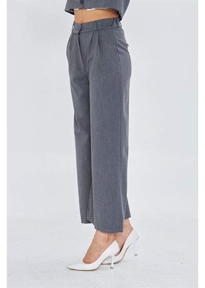 Arka Kemeri Lastikli Palazzo Pantolon 