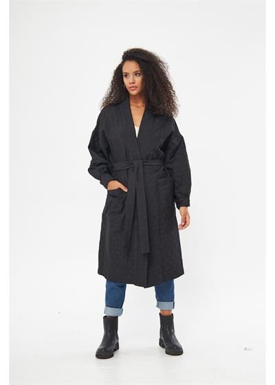 Arkası Baskılı Kapitone Kimono 