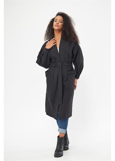 Arkası Baskılı Kapitone Kimono 