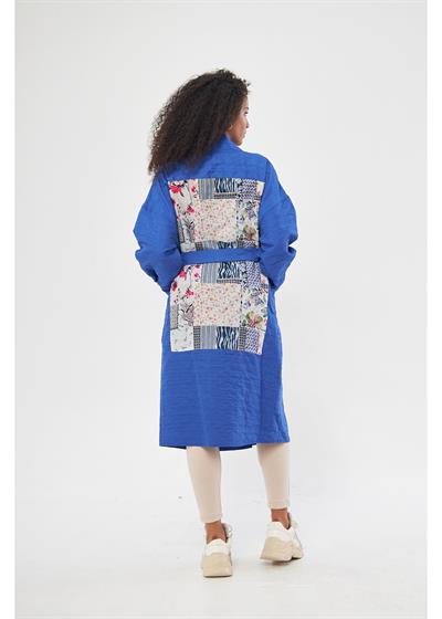 Arkası Baskılı Kapitone Kimono 