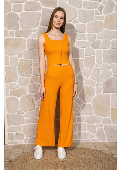 Beli Lastikli Örme Pantolon