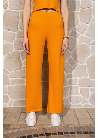 Beli Lastikli Örme Pantolon