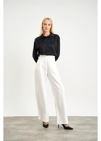 Beli Şeritli Palazzo Atlas Pantolon