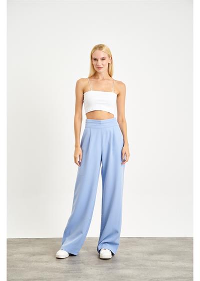 Beli Şeritli Palazzo Atlas Pantolon