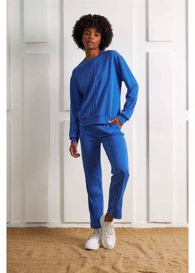 Bisiklet Yaka Uzun Kol Modal Sweatshirt