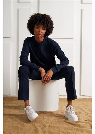 Bisiklet Yaka Uzun Kol Modal Sweatshirt