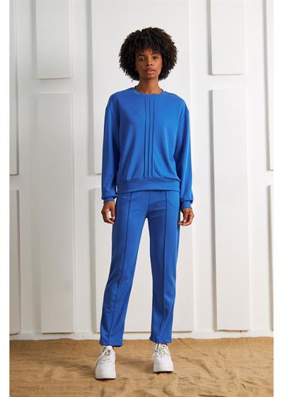 Bisiklet Yaka Uzun Kol Modal Sweatshirt