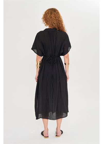 Büzgülü Açık Yaka Kimono 