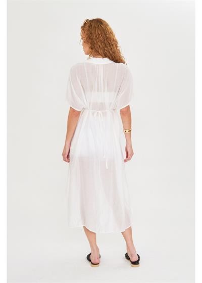 Büzgülü Açık Yaka Kimono 