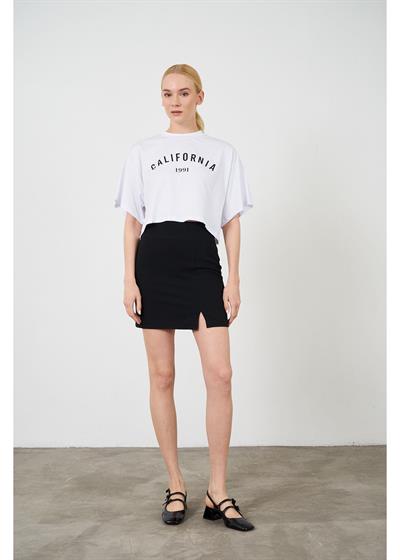 California Baskılı Kısa Süprem T-Shirt