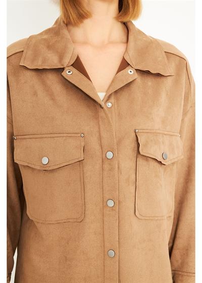 Cepli Süet Gömlek 
