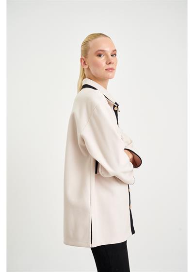 Çift Cep Garnili Kaşe Gömlek 