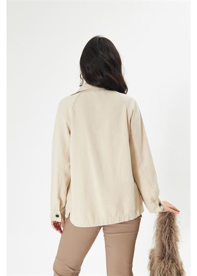 Çift Cepli Gabardin Gömlek 