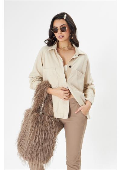 Çift Cepli Gabardin Gömlek 