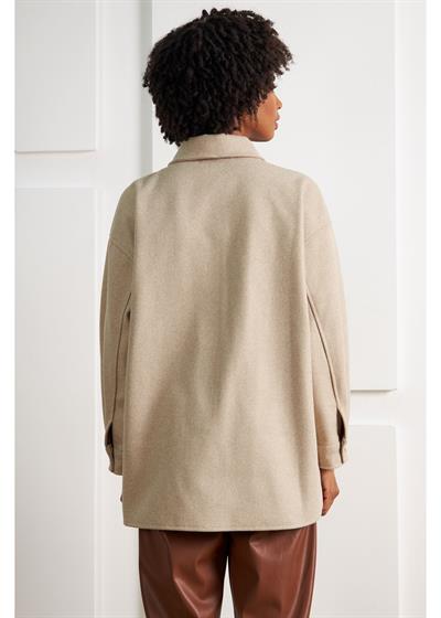 Çıtçıtlı Melanjlı Kaşe Gömlek 