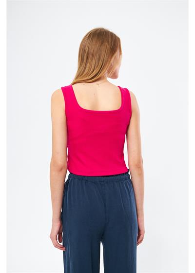 Çizgi Detaylı Askılı Kaşkorse Crop