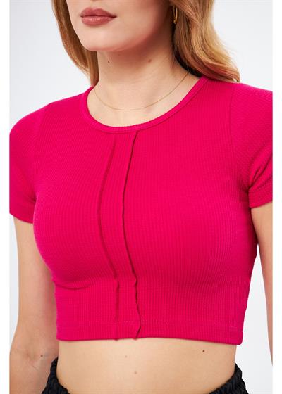 Çizgi Detaylı Kaşkorse Crop 