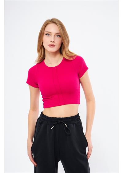 Çizgi Detaylı Kaşkorse Crop 