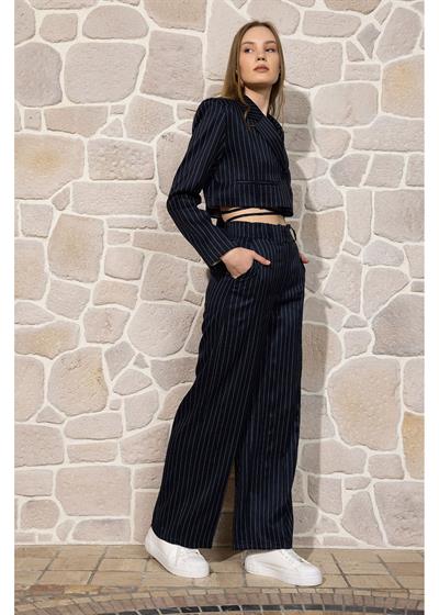 Çizgili Palazzo Pantolon
