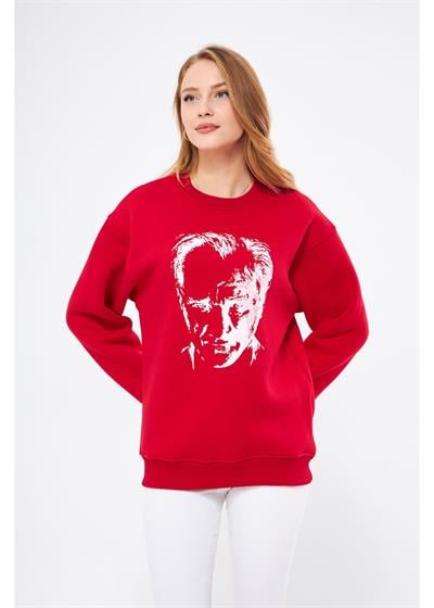 Cumhuriyet Koleksiyonu Atatürk Baskılı Sırtı İmzalı Sweatshirt 