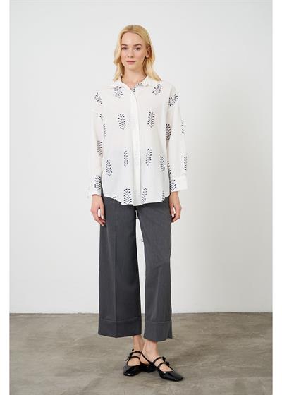 Dal Nakışlı Vual Gömlek 