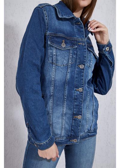 Denim Uzun Ceket