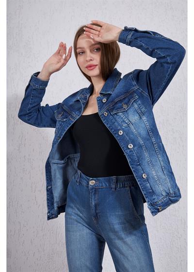 Denim Uzun Ceket