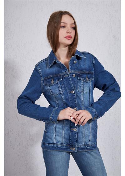 Denim Uzun Ceket