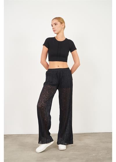 Desenli Örme Pantolon