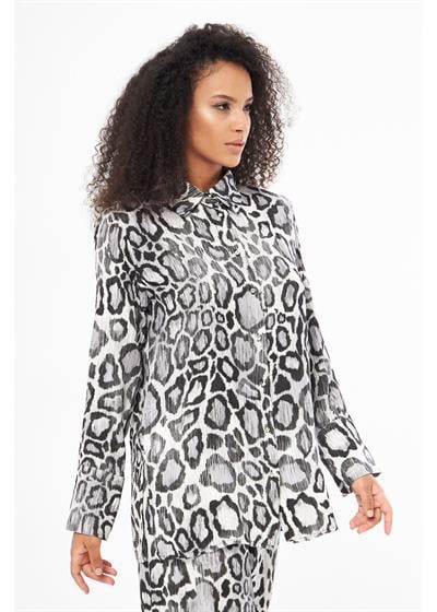 Desenli Viskon Gömlek 