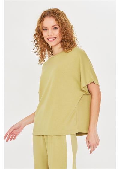 Düşük Omuz Modal T-Shirt