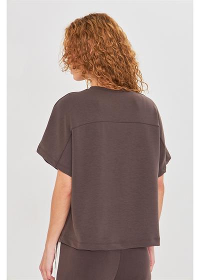 Düşük Omuz Modal T-Shirt