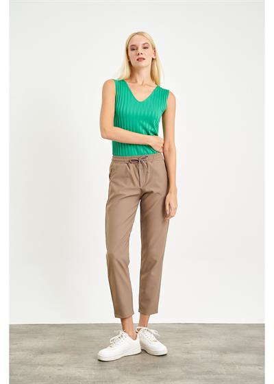 Elastik Mom Fit Pantolon