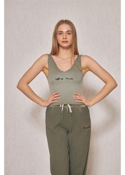 Elon Merdiven Yaka Crop