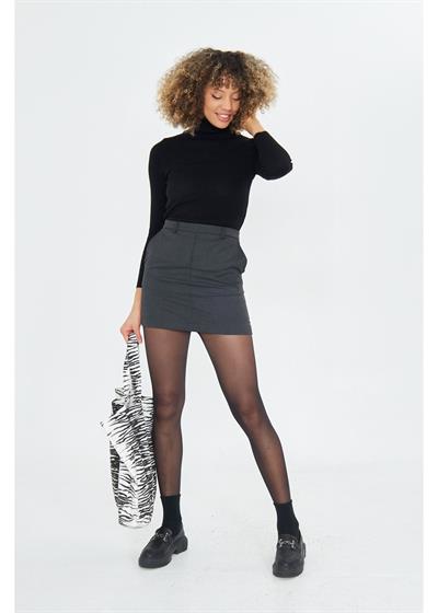 Fitilli Boğazlı Triko Kazak 