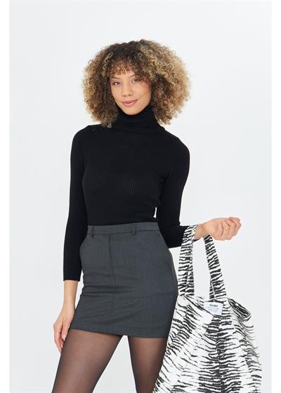 Fitilli Boğazlı Triko Kazak 