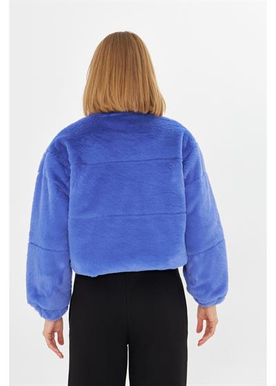 Fleto Cepli Kapitone Peluş Mont 