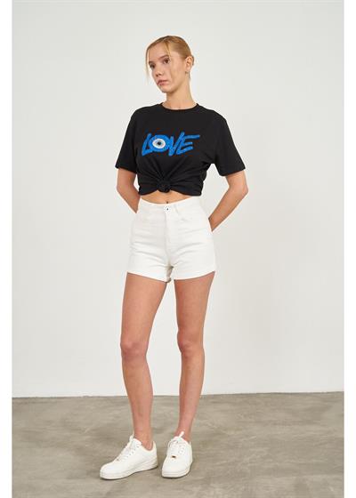 Jean Şort Paçası Katlamalı