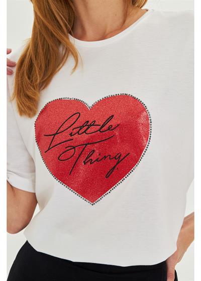 Kalp Baskılı T-Shirt