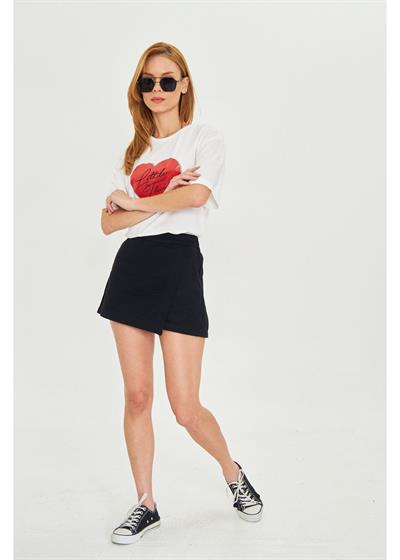 Kalp Baskılı T-Shirt